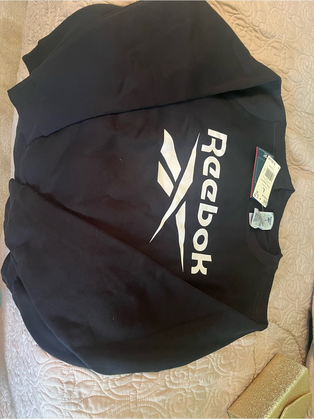 Reebok Black Sweatshirt with White Logo